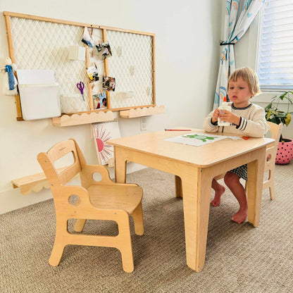 Montessori weaning table and chair